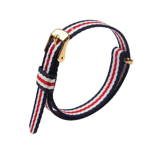 Buy cheap Stripe Print 16mm Width Nylon Fabric Watch Strap ROHS approval from wholesalers