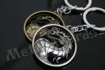 Dragon Designed Zinc Alloy Metal Key Chains Metal Keyrings Antique Gold Silver