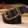 Buy cheap Vintage Plum Needle Buckle Women'S Denim Belt Leather Material 3.3cm Width from wholesalers