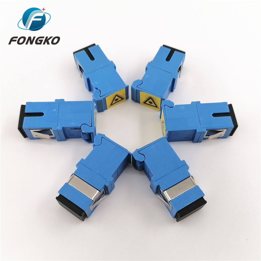 100% New SC/UPC Simplex Optical Adapter With Auto Shutter SM SC Fiber Optic Adapter