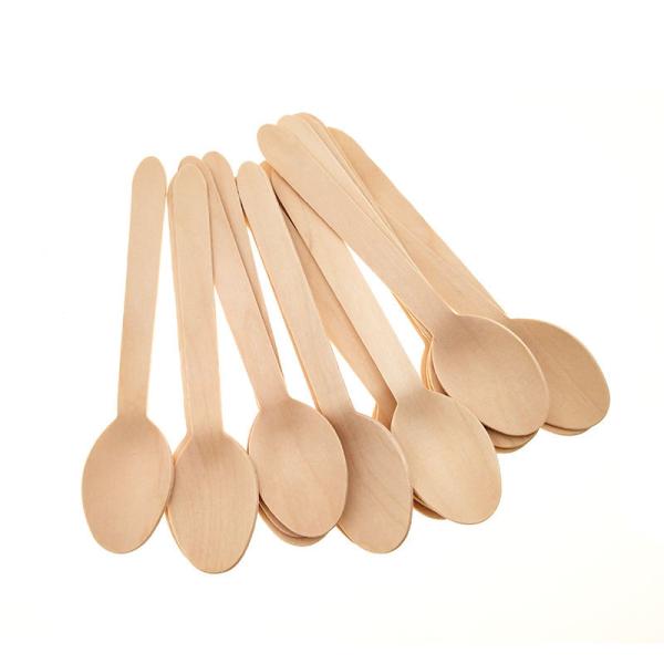 Buy cheap Food Safe Wooden Party Cutlery Compostable Wooden Spoons Customization from wholesalers
