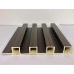 Interior Decoration Classic WPC Fluted Wall Board Coating Black Wood Grain