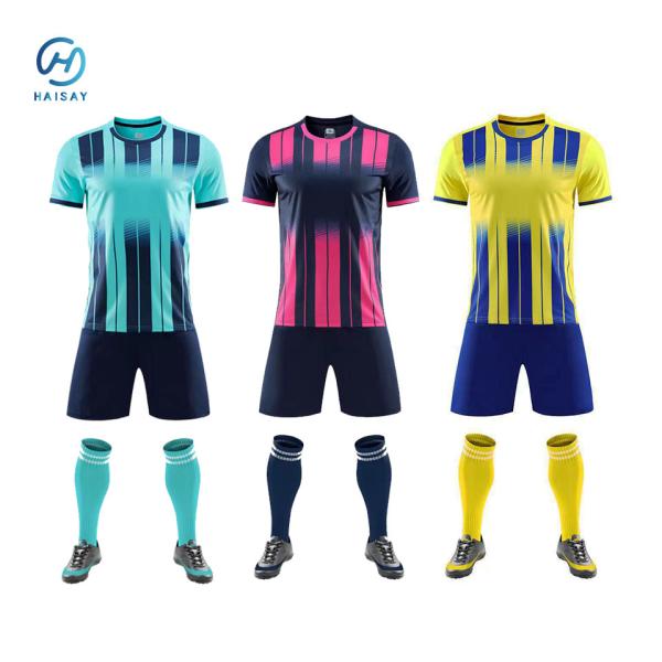 Buy cheap Custom Made Soccer Jersey Fabric Weight 150gsm Adult Size 4XL Asian Size with Short Customized Team Name Number Logo from wholesalers