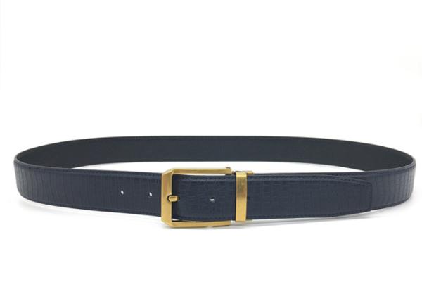 Buy cheap Custom Logo Men 3.3mm Cow Leather Dress Belt With Pin Buckle from wholesalers