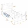 Buy cheap Modern Style White Heavy Duty Single Bed Frame Waterproof Simple Style from wholesalers