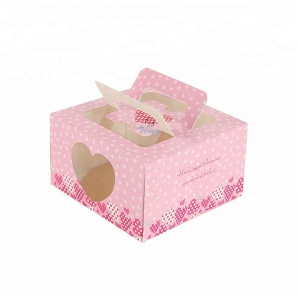 Buy cheap custom cake box with pvc window from wholesalers