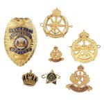 Custom Logo Metal Button Badge With Safety Pin Oman Military Bullion Badges