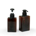 100ml 200ml 250ml Petg Cream Jar 24/410 Square Amber Shampoo Bottle