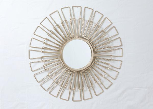 Buy cheap Living Room Rose Gold Floral Metal Wall Art Mirror from wholesalers