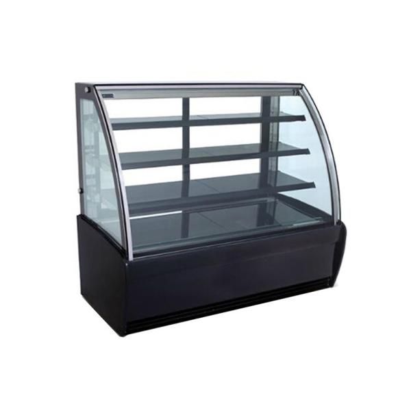 Buy cheap Fan Cooling Stainless Steel Base Refrigerated Cake Display Cabinets 500L Capacity With Sliding Door with 1500mm Length from wholesalers