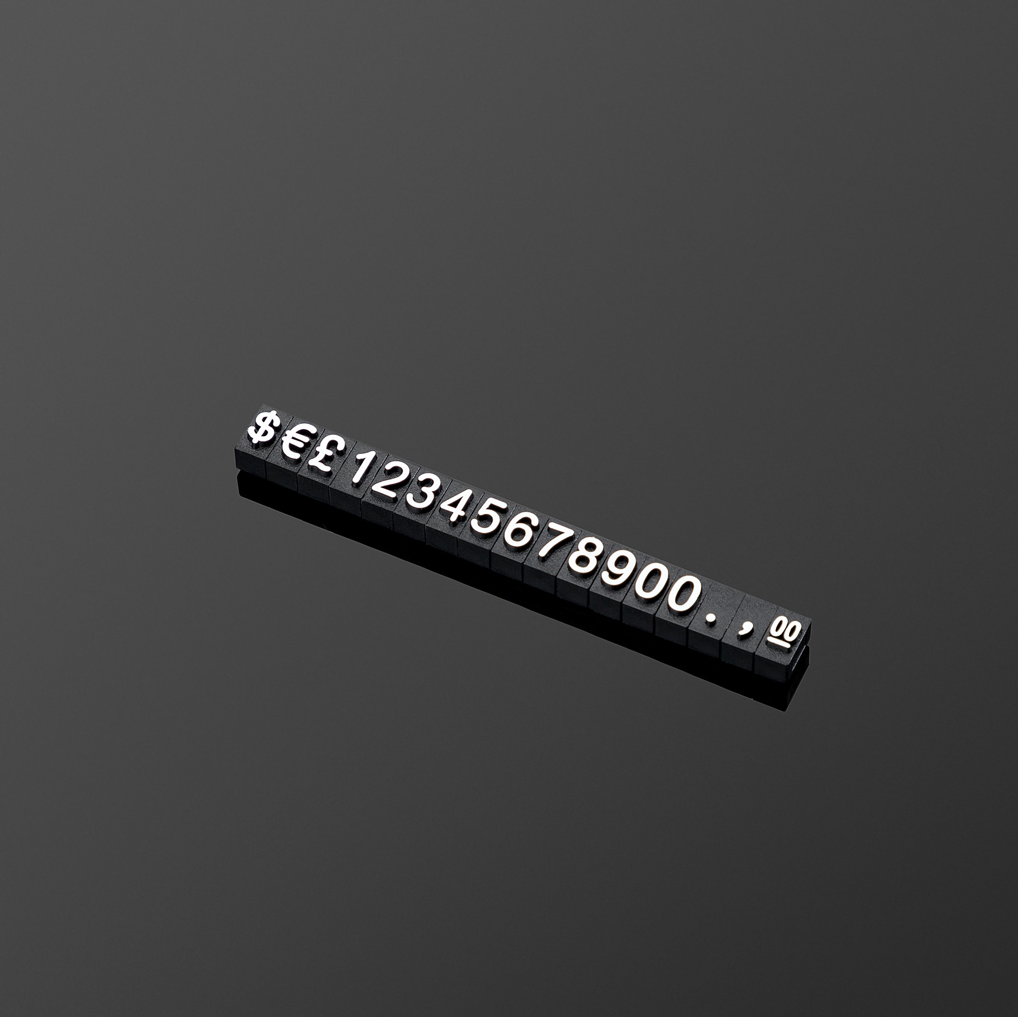 AP1-5-3 5*3mm 170pcs per pack Plastics Flat Relief Digital Price Tag for supermarkets bakeries