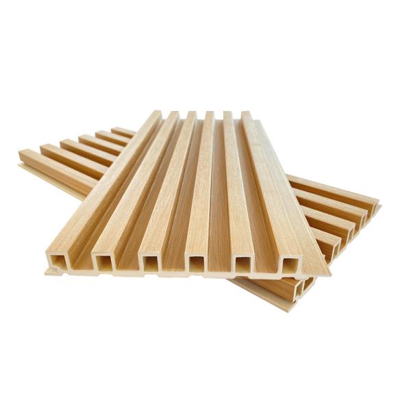 Buy cheap 3d Slat Interiored Nano Effect Wood Grain Pvc Wpc Wall Panels For Mall Interior from wholesalers