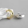 Buy cheap Lanciashow 925 Solid Silver Gold Plated Jewelry Hoop Earrings Simple Concavo Convex Shape from wholesalers