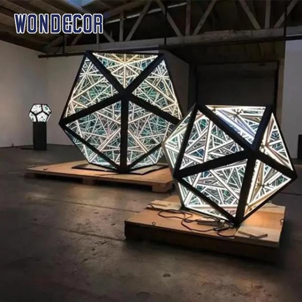 Buy cheap Corten Steel Polyhedron Sculpture Artwork Stainless Steel 120cm from wholesalers