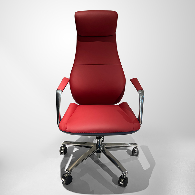 Office Building Chair with Ergonomic Design and Synthetic Leather Material Business