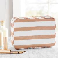 Buy cheap Laminated Cotton Cosmetic Toiletry Bag , Zipper Closure Travel Organizer Bag product