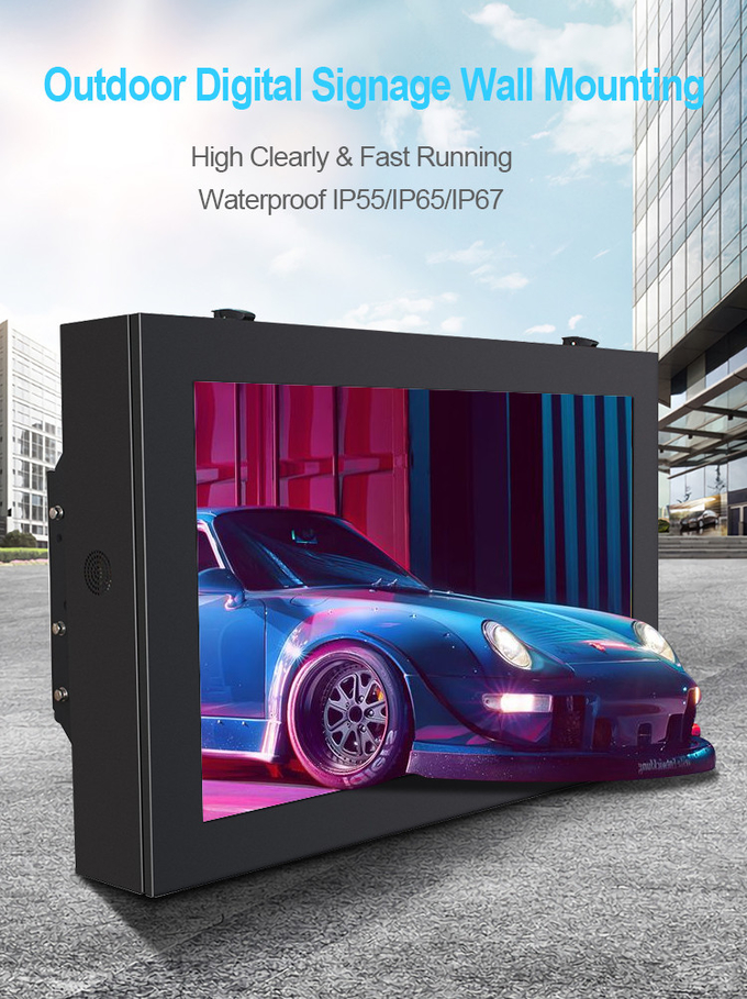 43" Outdoor Wall Mounted Digital Signage Lcd Touch Screen High Brightness 43inch Waterproof Ip55