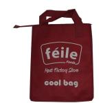 Red Fitness PP Nonwoven Insulated Lunch Cooler Bag Silk Screen Printed Logo
