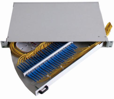 Buy cheap Swing Out Tray 24 cores Fiber Optic Termination Box 1U 430X300MM from wholesalers