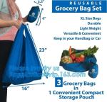 Xlarge Handle Bags Reusable Washable Foldable Folding Reusable Shopping Bags,