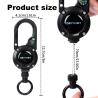 Buy cheap Deyi Badge Reel Multitool Retractable Keychain Clip Id Holder Upgraded 58cm Stainless Steel Cord from wholesalers