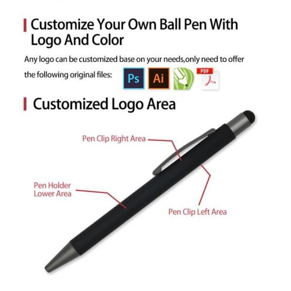 Classic Metal Ballpoint Pen Aluminum Promotion Logo Press Ball Pen 2