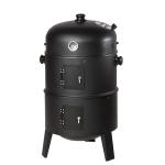 Black Stainless Steel Sokeless Charcoal Barbecue Grill 44*53*80cm Vertical 3 in