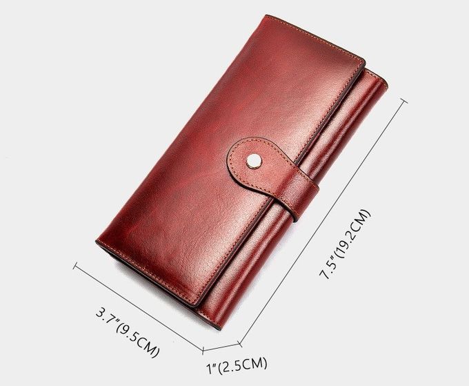 Personalized Women RFID Trifold Money Clip Genuine Leather Wallet