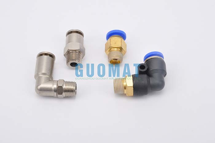 G1 / 8 Air Nozzle Air Spring Kit Quick Connector And Right Angle Turn