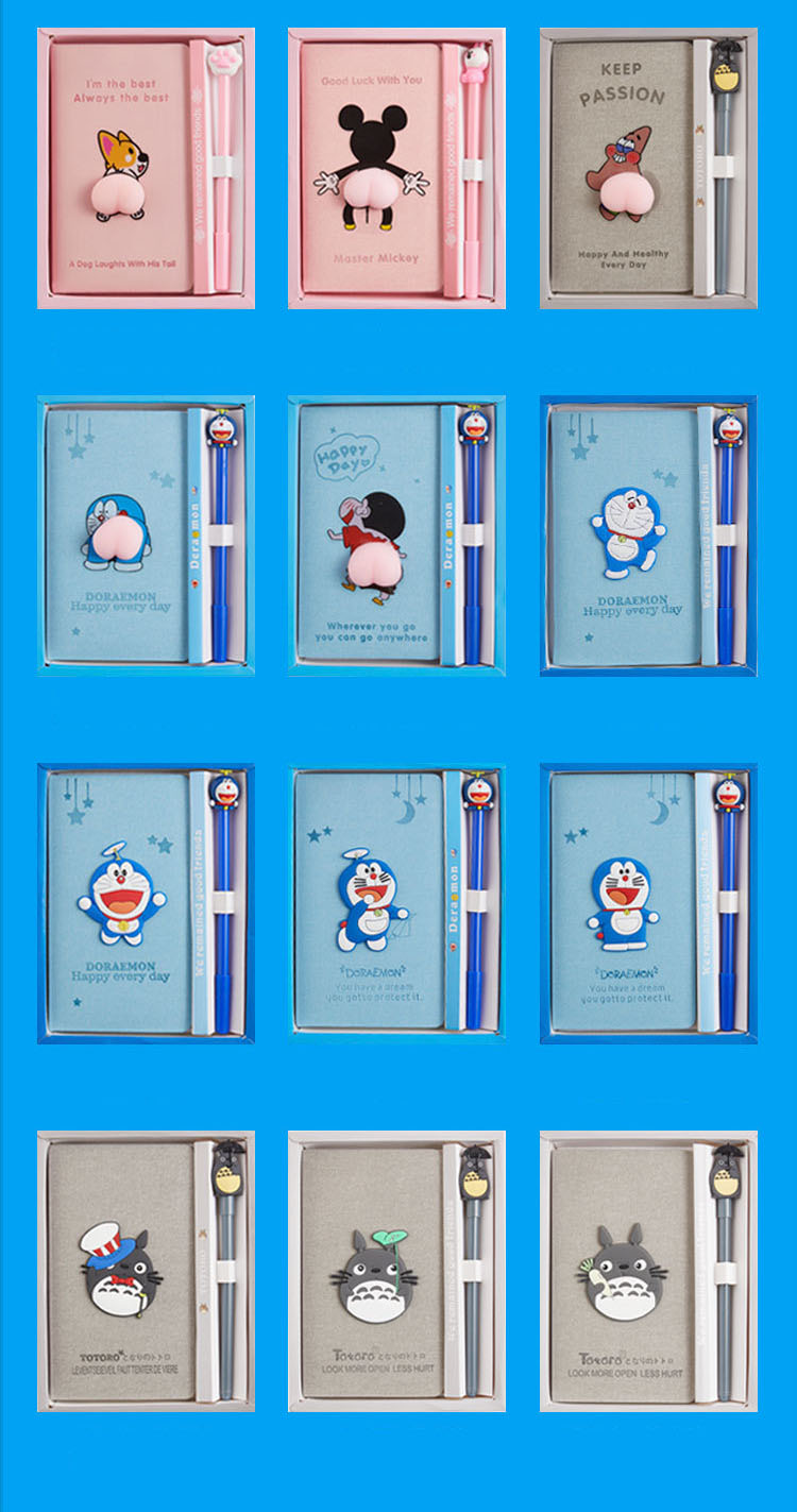 Customized Logo Soft Cover Cute Cartoon Decompression Fidget Note Book for Students