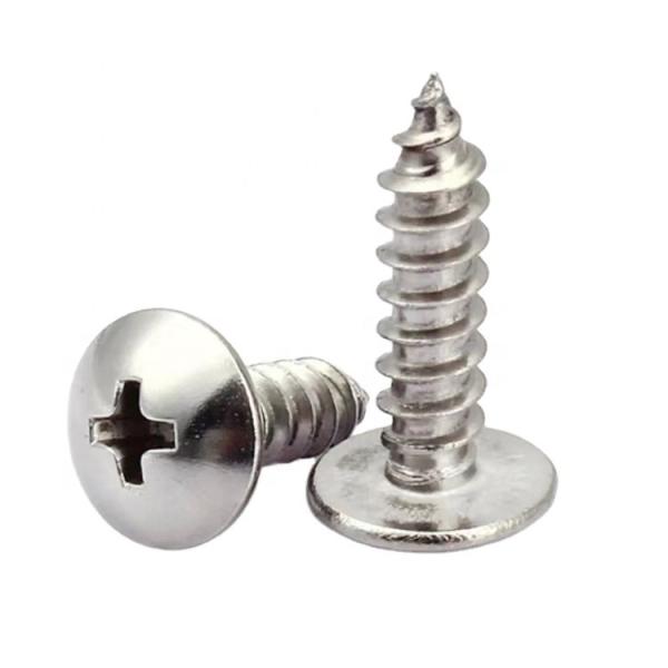 Buy cheap Stainless steel 304 cross large round head mushroom head self tapping screw from wholesalers