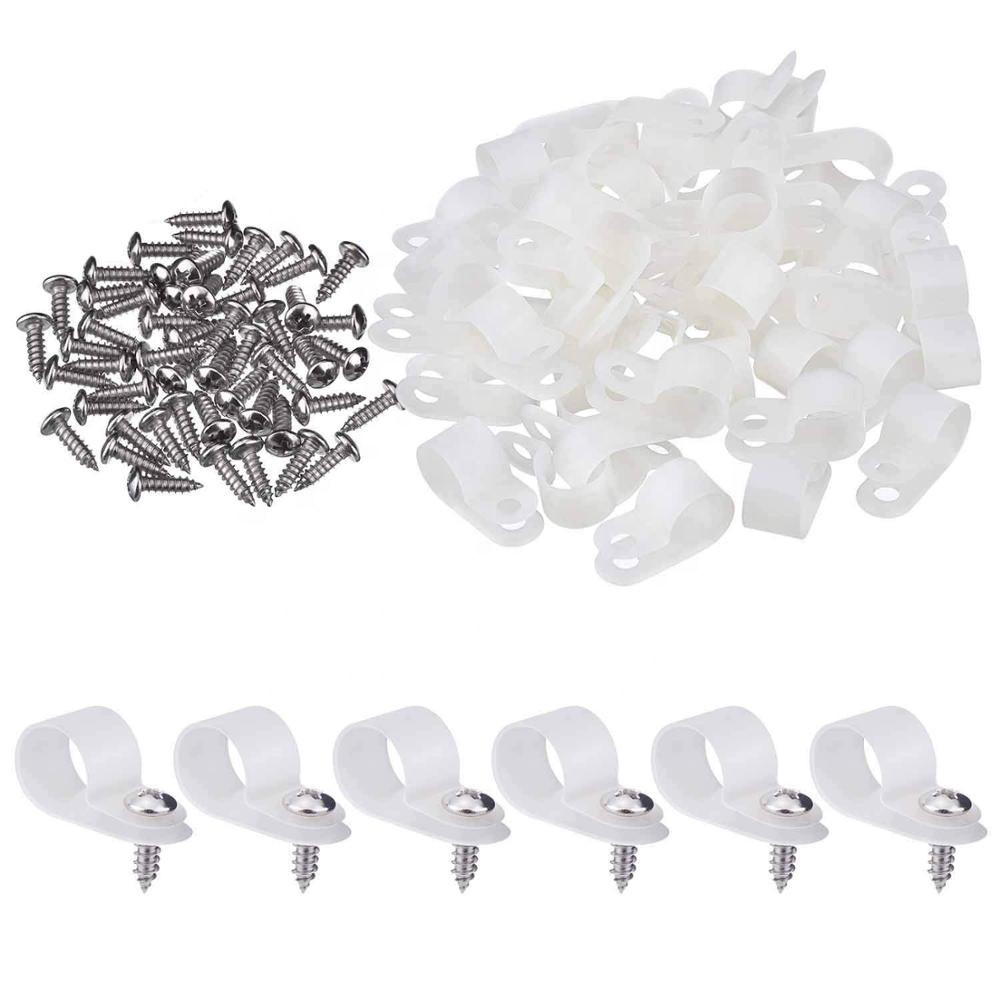 1/2 Inch Cable Tie Accessories Nylon Wire Fixed Plastic Clamp Clip 1.2mm Thincness