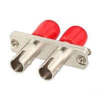 Buy cheap ST To ST Multimode Duplex Metal Fiber Optic Adapter With Red Cap product