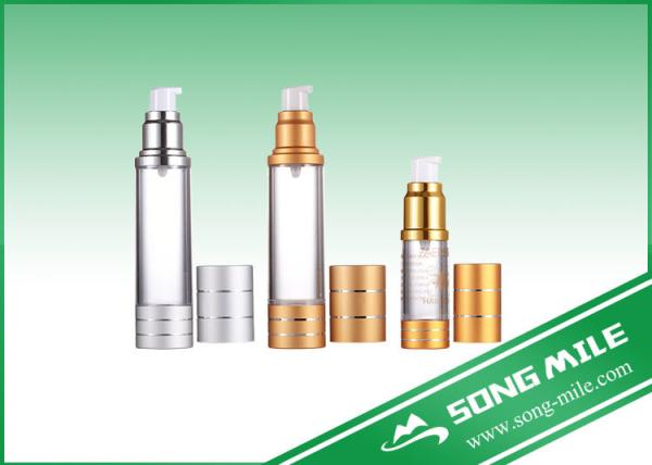 Quality Silver Gold Pump Airless Bottle Airless Bottle 50ml 30ml 15ml for sale