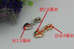 High grade small style bag metal accessories light gold heart shape zipper