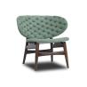 Buy cheap Artistic Dalma Tufted Back Chair , Wood Curved Lounge Chair Rust Treatment Steel from wholesalers