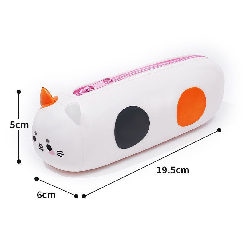 Pig Silicone Cartoon Pencil Box For Boys And Girls Stationery Case Pencil Pouch Makeup Bag School Supplies For Kids