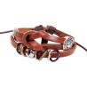 Buy cheap Medieval European and American retro palace beaded knotted leather bracelet wholesale from wholesalers