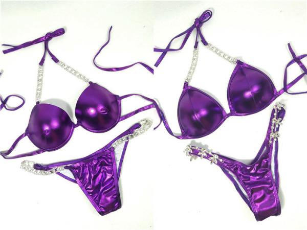 Buy cheap Shiny NPC Bikini Competition Suits , Metallic Competition Swimsuits from wholesalers