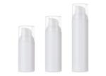 Round 75ml PP Airless Cosmetic Bottles Silk Screen Printing
