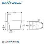 Sanitary ware Rimless Ceramic One Piece Toilet modern ceramic one piece toilet