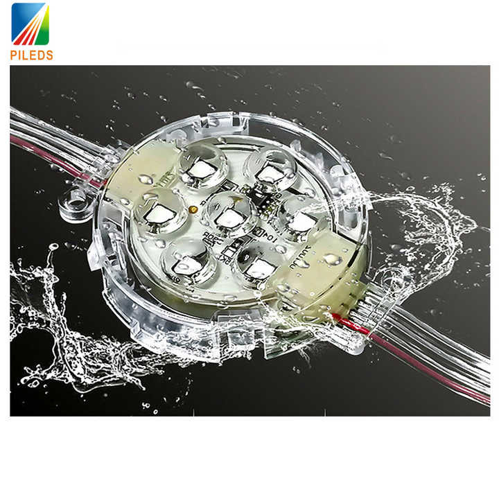 IP67 DC24V 50MM LED Pixel Light Full Color Breakpoint Continuous Transmission Bright
