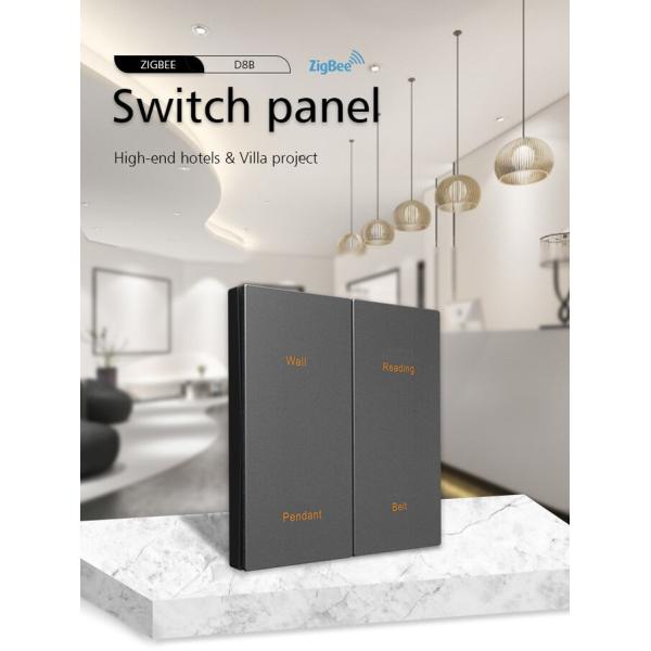 Tuya App Control Zigbee Smart Switch Metal Panel For Smart Home