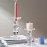 Buy cheap 2 Sizes Glass Pillar Taper Candle Holders Centerpiece For Dining Table from wholesalers