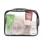 Water Resistant Cosmetic Toiletry Bag , Clear PVC Makeup Toiletry Travel Bags