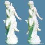 Garden Hand Carved Natural Stone Sculpture 180cm White Marble Statue