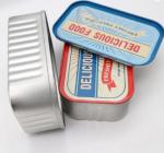 110mic Aluminum Foil Tin Cans Takeaway Packaging Square Carry - Out Container