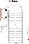 19mmx5mm 1mil White Matte High Temperature Resistant Polyimide Label