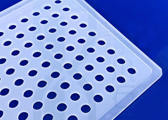 Optical Silica Fused Large Frosted Sio2 Quartz Disc Plate With Hole