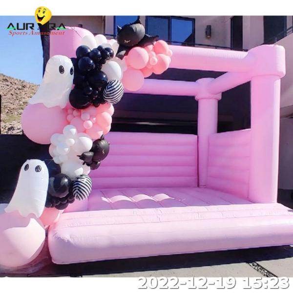 Buy cheap Kids Commercial Inflatable Bouncy Castle 13x13 Pastel Light Pink Bounce House from wholesalers